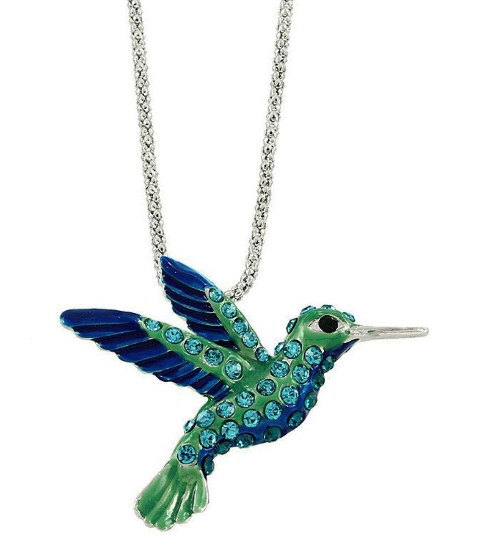 Gorgeous Hummingbird Necklace and Earring Set Gift Boxed Fast Shipping