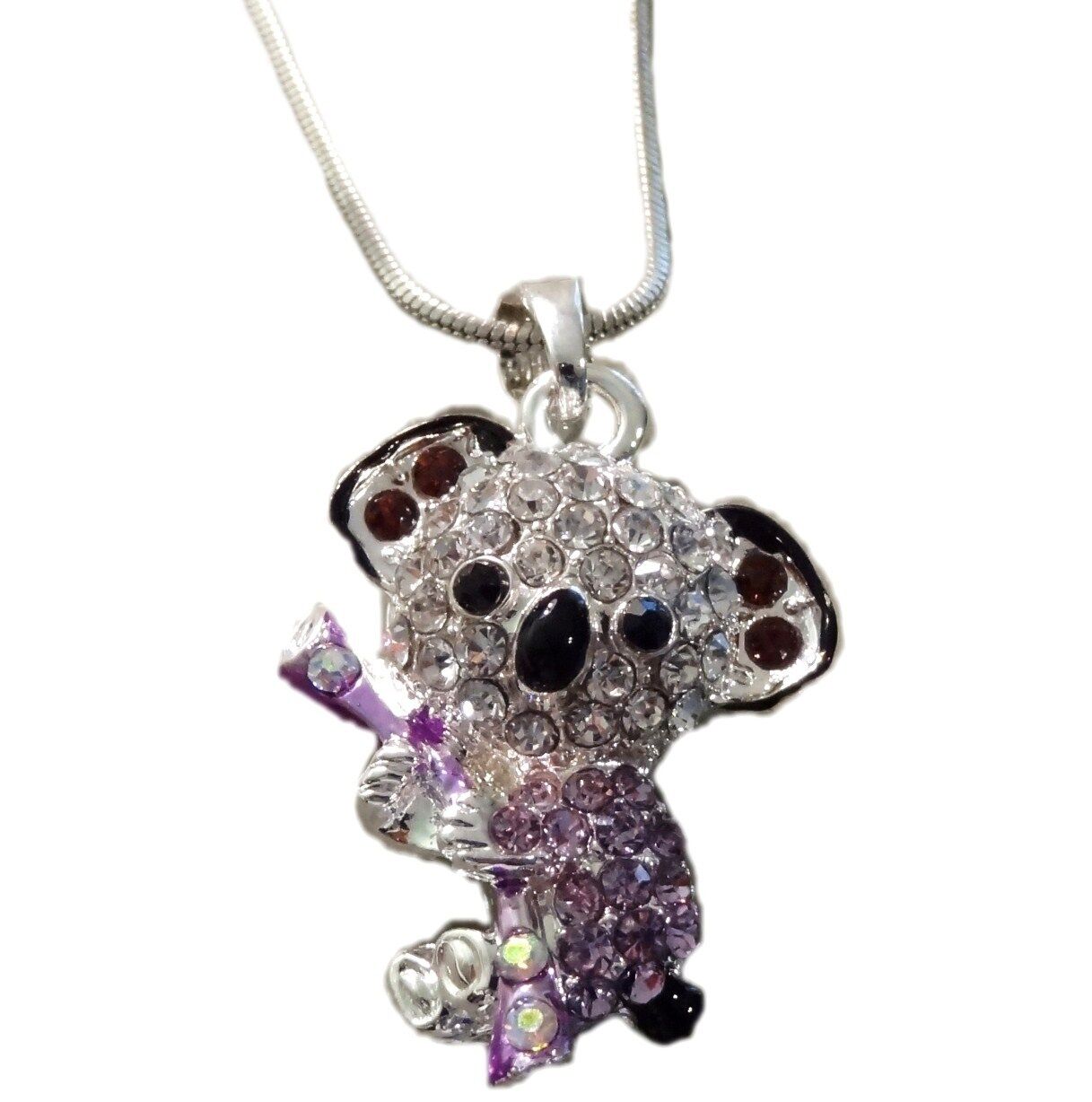 Little Koala 3D Pendant Necklace Silver Plated Gift Boxed Fast Shipping