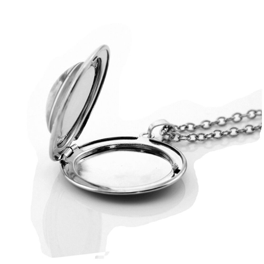 Dragonfly Locket Pendant Necklace on 24" Stainless Steel Chain