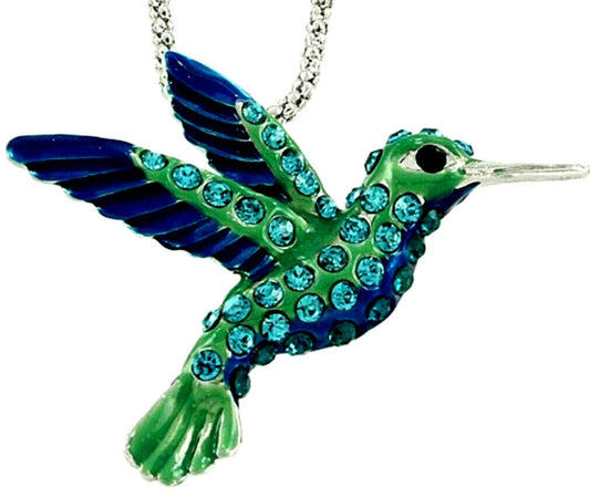 Large Hummingbird Necklace Bird Theme Gift Boxed Fashion Jewelry Fast Shipping